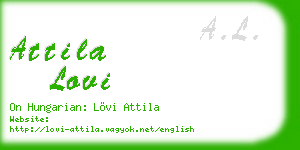 attila lovi business card